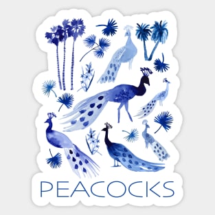 Peacocks Sticker